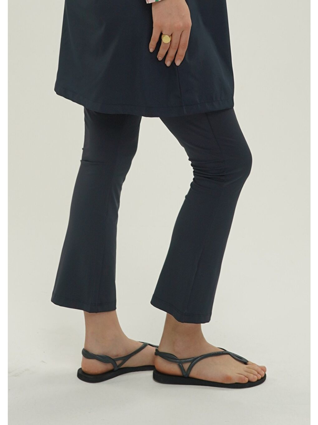 Lacivert Elastan Pantolon-1