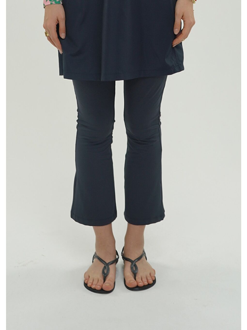 Lacivert Elastan Pantolon-2