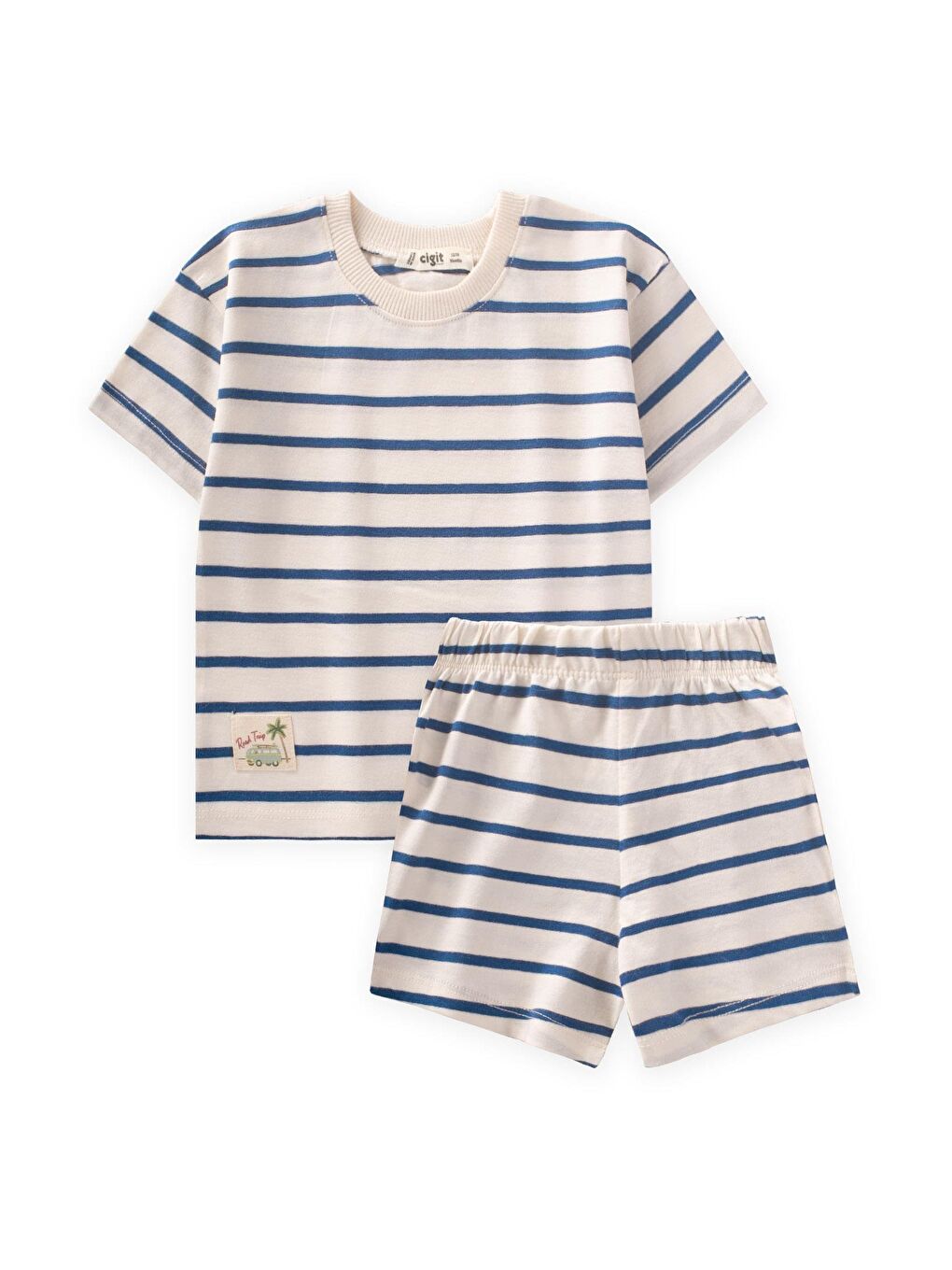 İndigo Erkek Çocuk Çizgili Takım