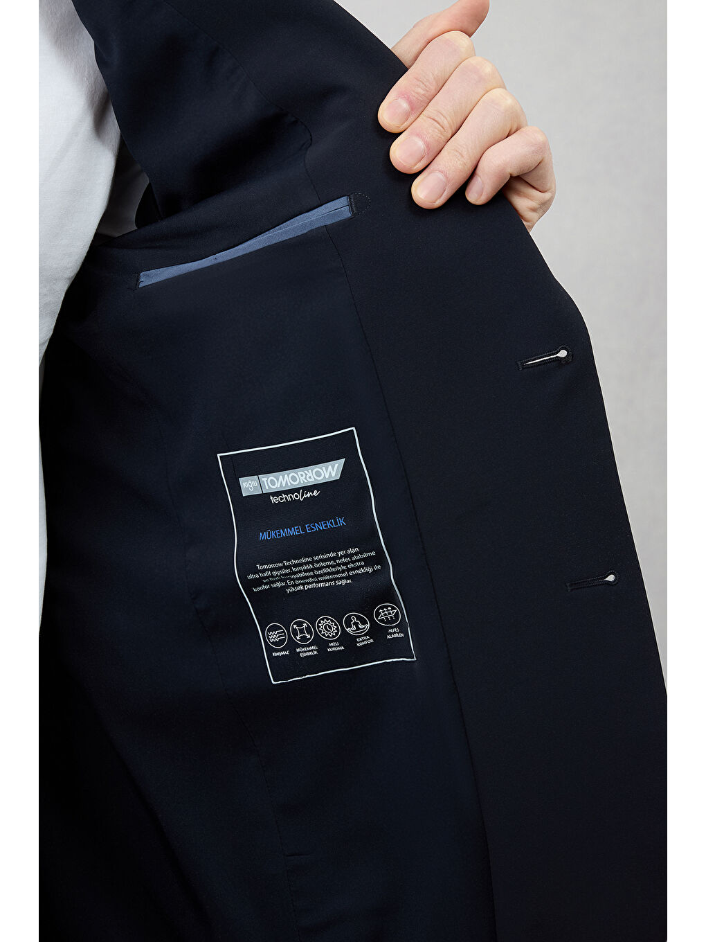 Lacivert Techno-Line 6 Drop Regular Fit Standart Kesim Esnek Çantalı Klasik Takım Elbise-5