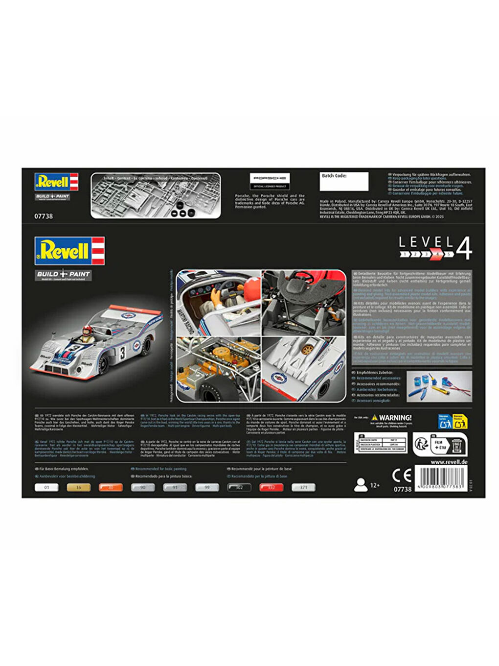 Maket Model Kit Araba Porsche 917/10 7738-1