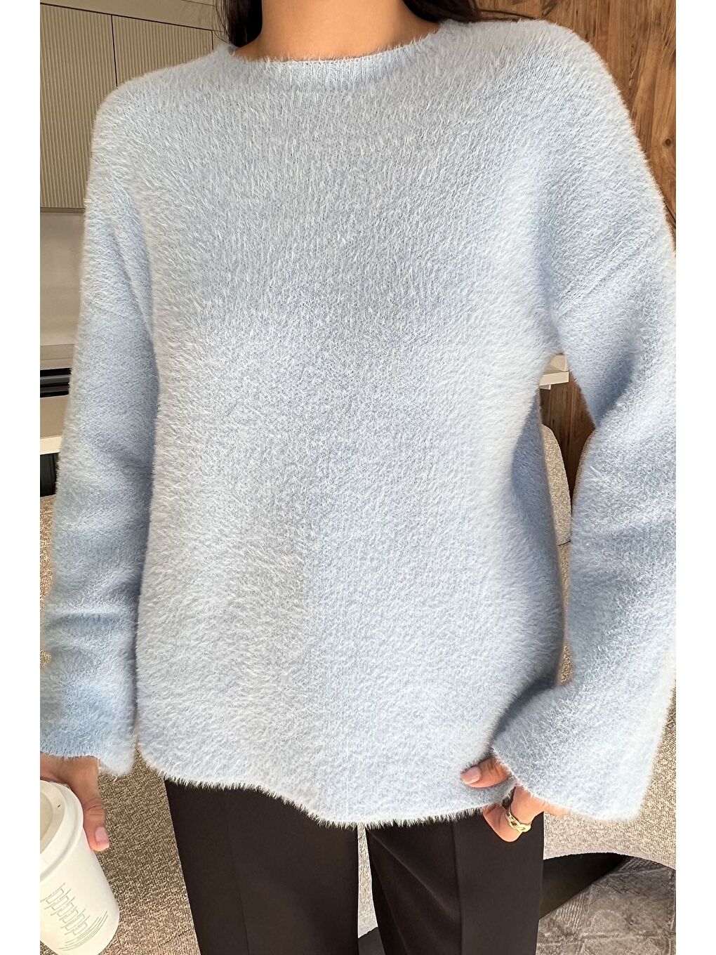 Mavi Salaş Sakallı Triko Kazak (s,m,l,xl Uyumludur)-1