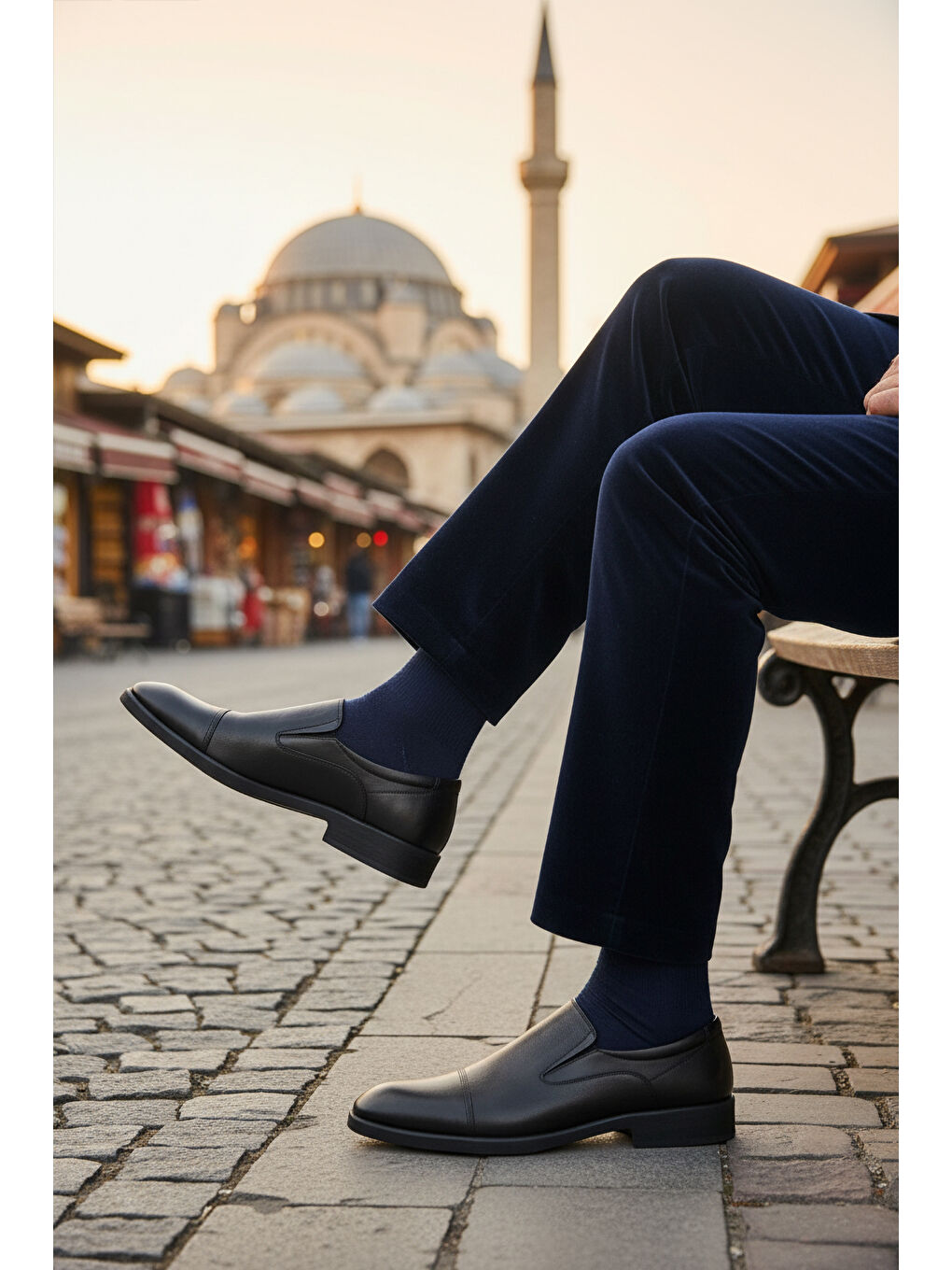 Siyah Hakiki Deri Kaymaz Taban Erkek Klasik Ayakkabı 916 M-2