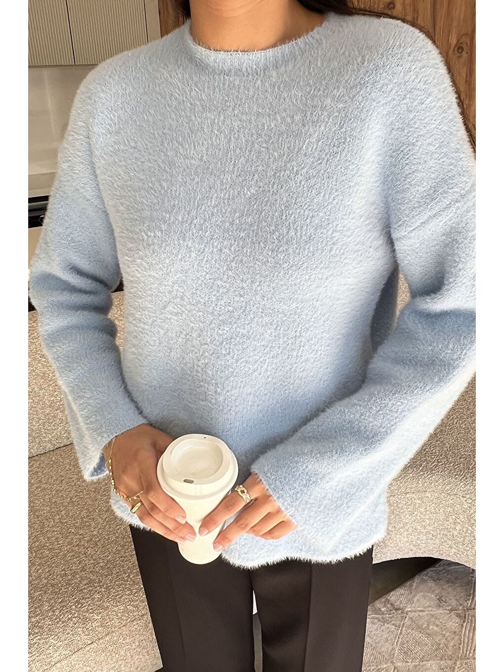 Mavi Salaş Sakallı Triko Kazak (s,m,l,xl Uyumludur)-2