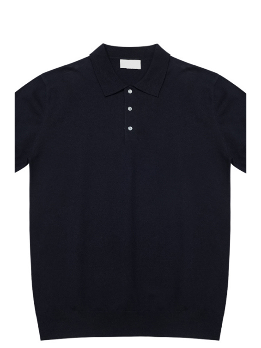 Erkek Lacivert Düğmeli Regular Fit Triko T-Shirt-3