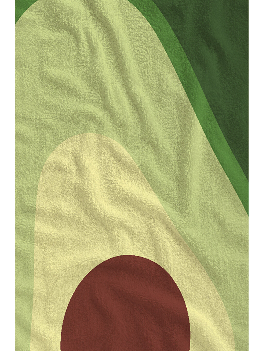 Yeşil Tonlu Retro Soyut Dalga Desenli 70x150 Cm Dijital Baskılı Plaj Ve Banyo Havlusu-1
