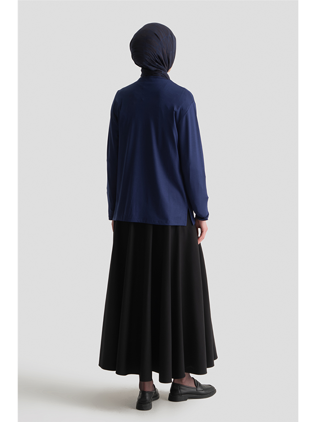 Penye İndigo Anne Bluz-3