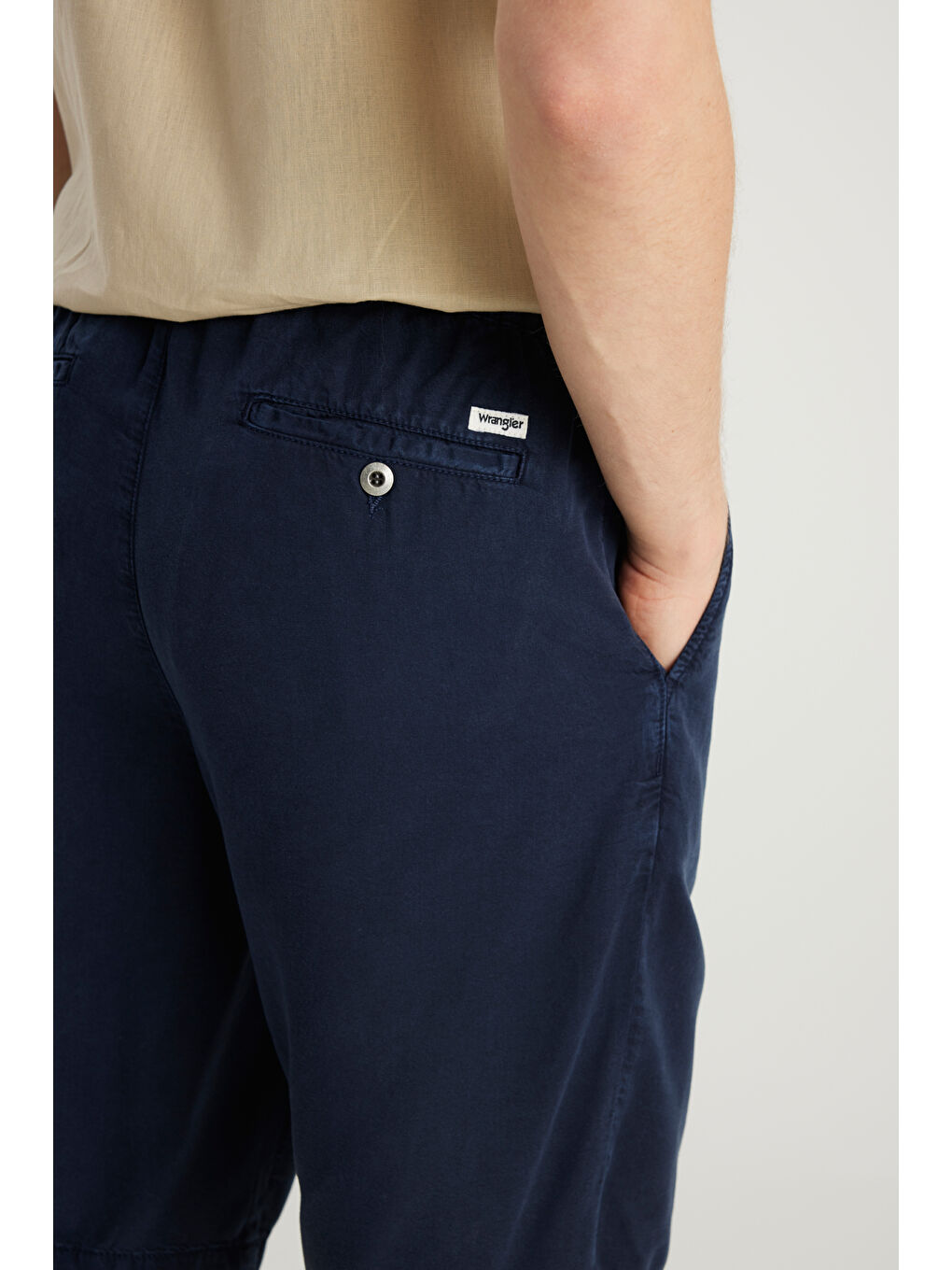 Regular Fit Normal Kesim Normal Bel Lacivert Yumuşak Dokulu Şort-4