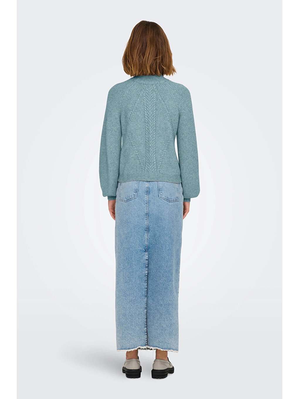 Yeşil Onlkatia Regular Fit Yarım Balıkçı Yaka Örme Kadın Kazak 15324678-1