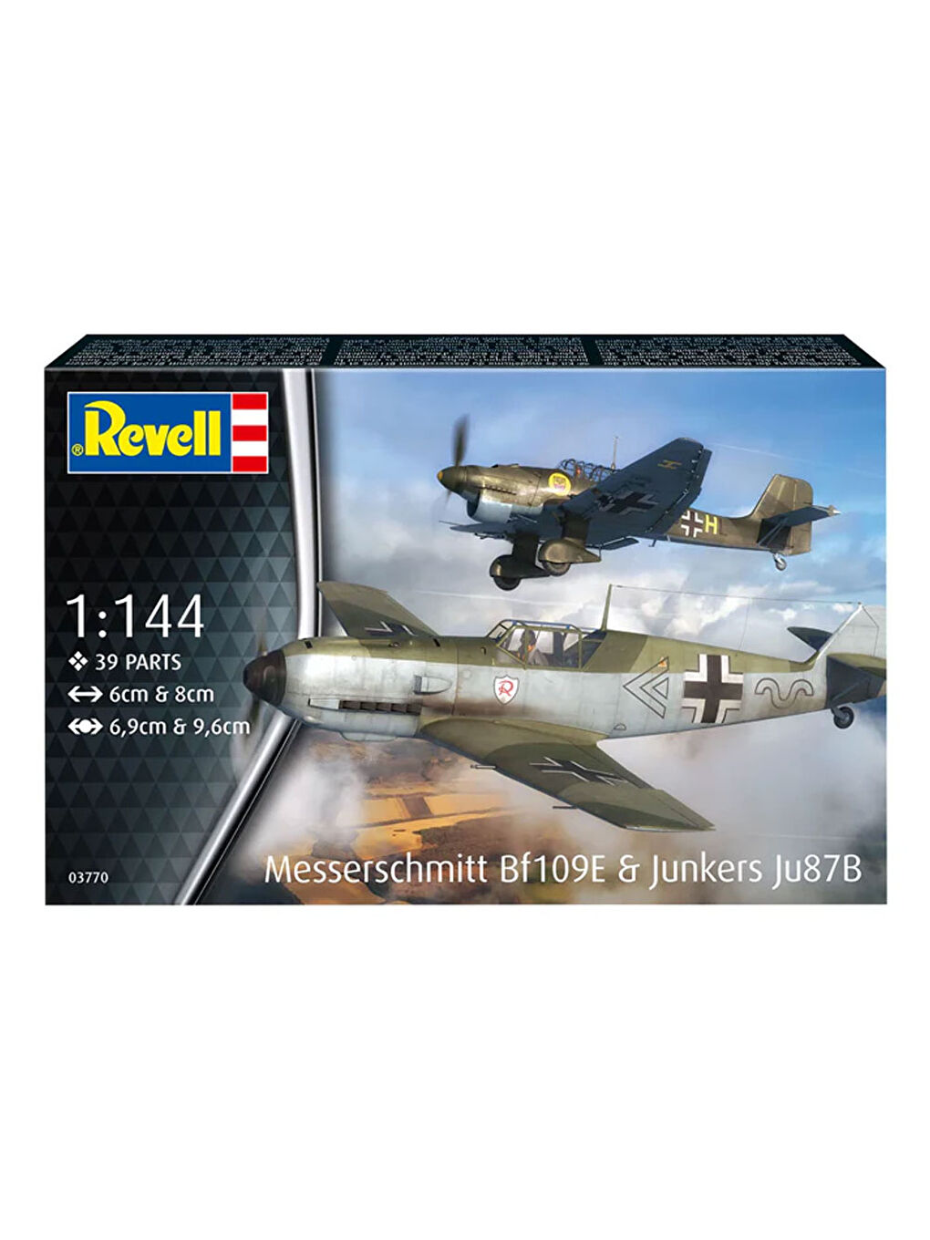 Maket Model Kit Uçak Messerschmitt Bf109E & Junkers Ju87B Stuka 3770-6