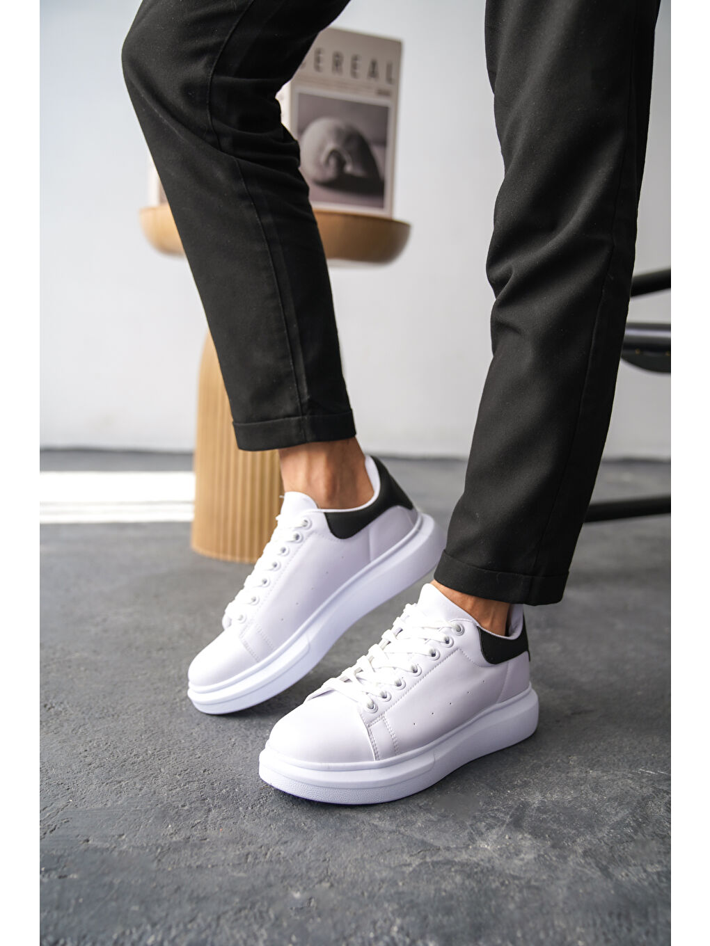 Beyaz Daxors D0125 Günlük Ortopedik Erkek Sneaker Spor Ayakkabı