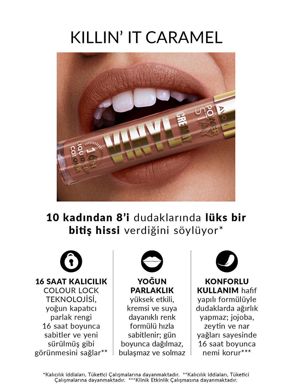 Power Stay Kremsi Vinyl Likit Ruj - Killin It Caramel-2