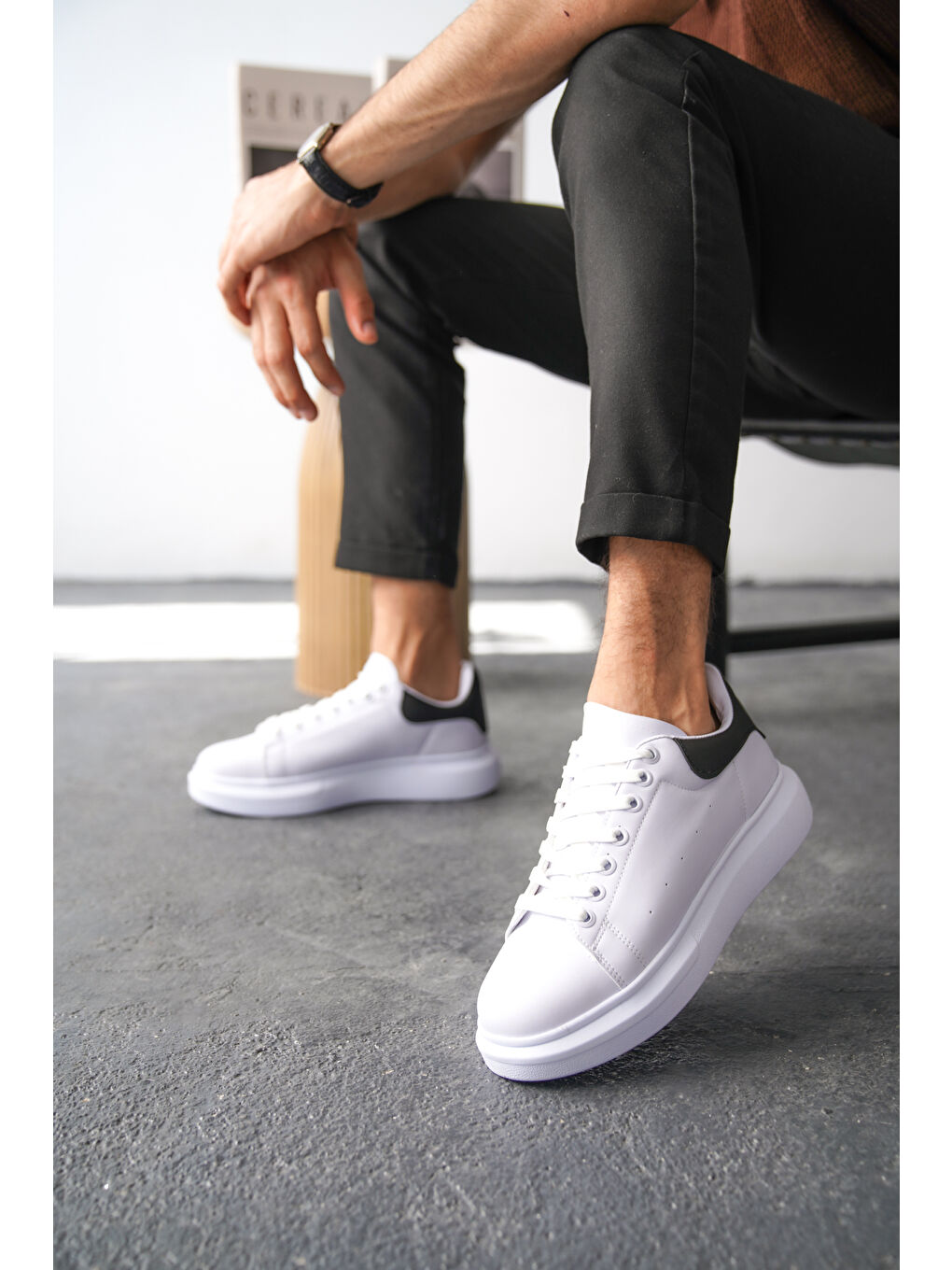 Beyaz Daxors D0125 Günlük Ortopedik Erkek Sneaker Spor Ayakkabı-3