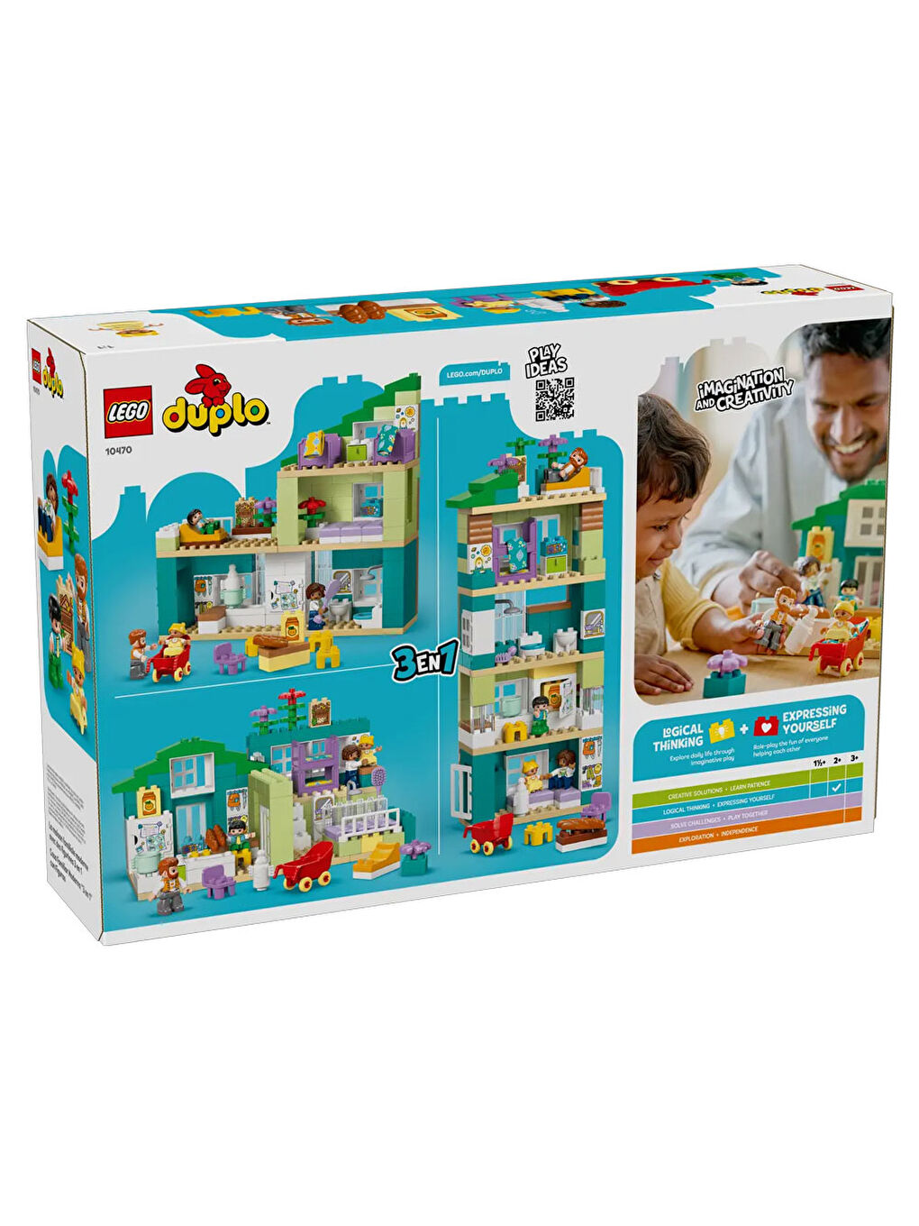 DUPLO Kasabası 3’ü 1 Arada Figürlü Modern Aile Evi 10470-1