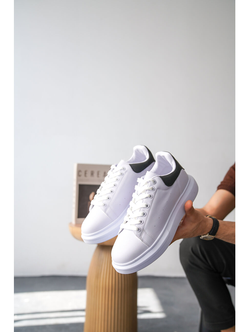 Beyaz Daxors D0125 Günlük Ortopedik Erkek Sneaker Spor Ayakkabı-4