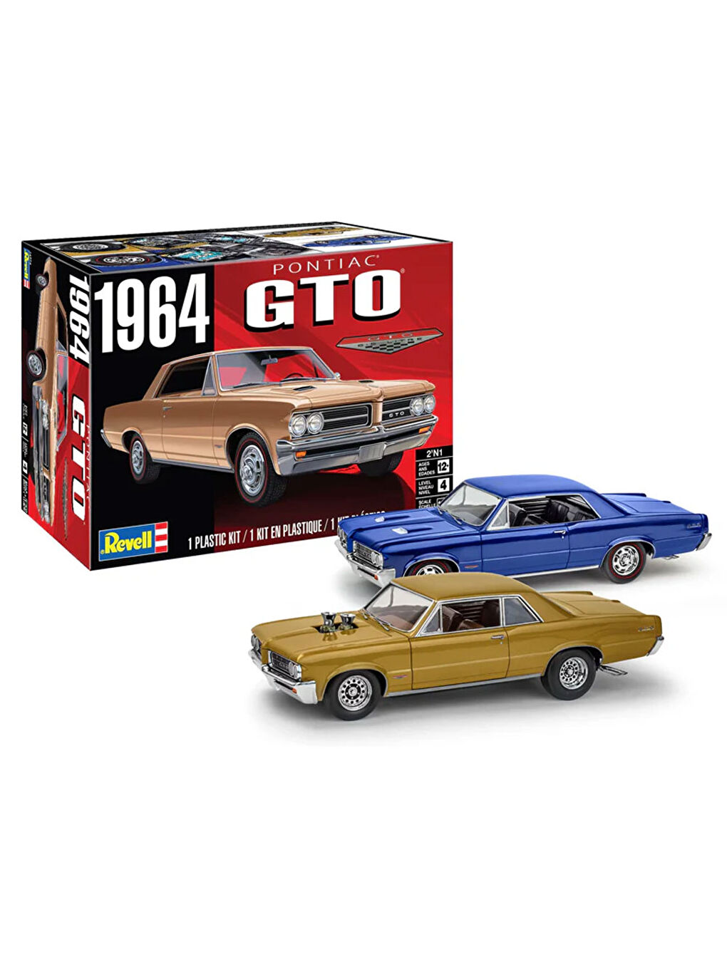 Maket Model Kit Araba ’64 Pontiac GTO İkisi Bir Arada 14574