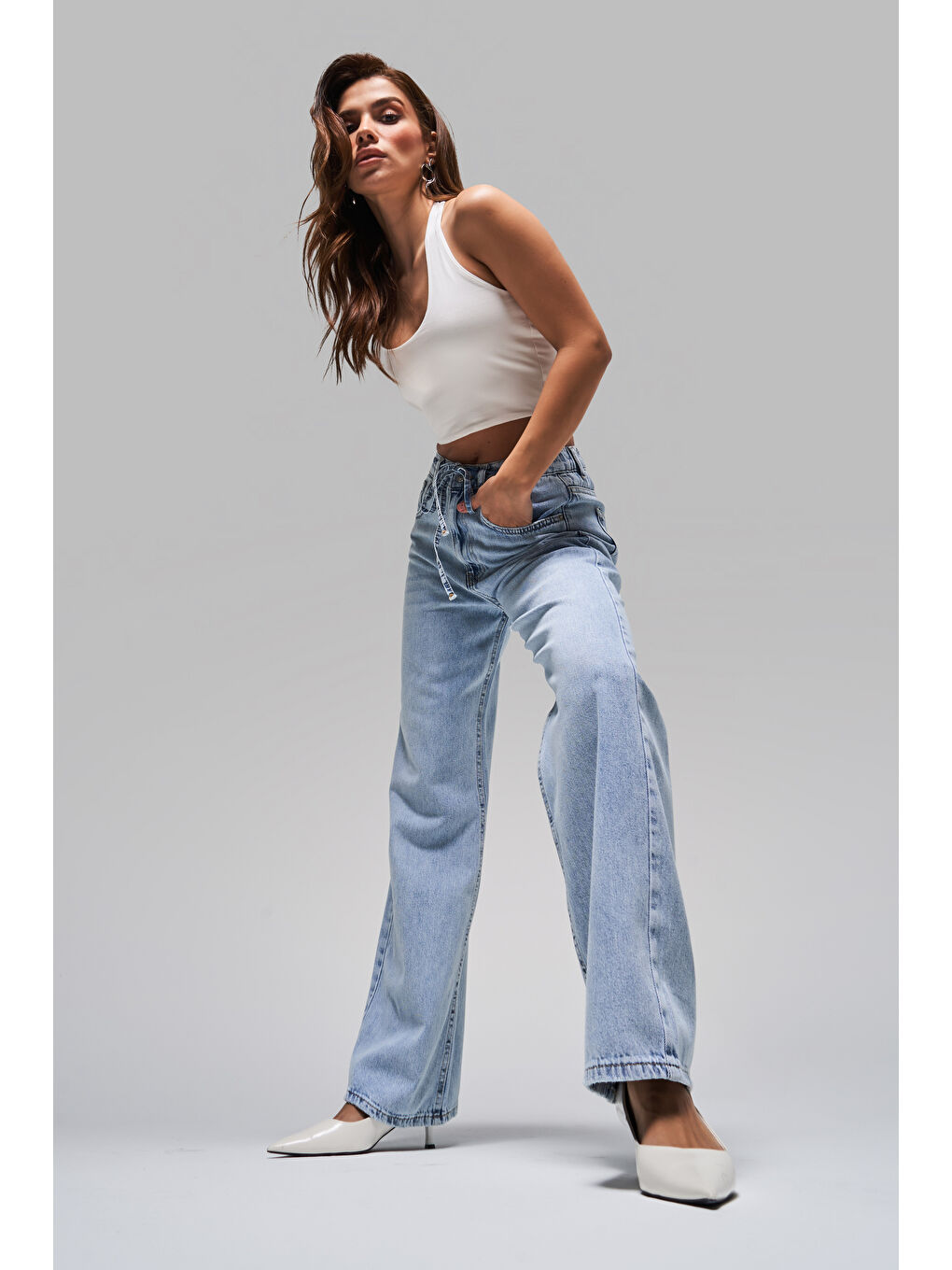 Mavi Kadın 4S5 3 Straight Fit Önden Bağcıklı  %100 Pamuk Denim Jean-4