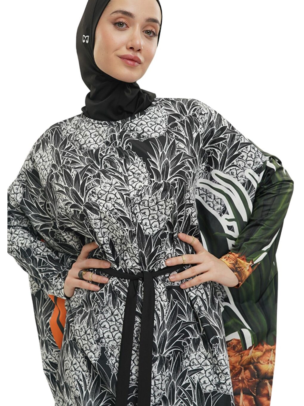 Karışık Ananaslı Salaş Tasarım Tesettür Mayo-2