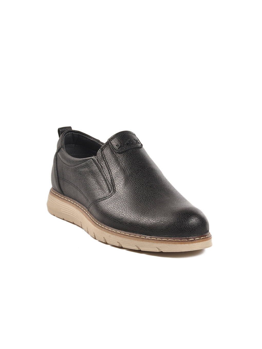 Siyah Hakiki Deri Erkek Casual Ayakkabı 014 M-2