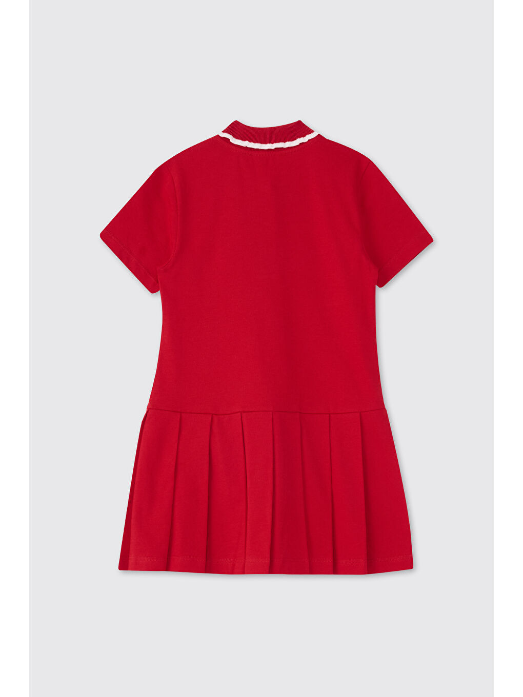 Kız Çocuk Örme Kırmızı Elbise-2
