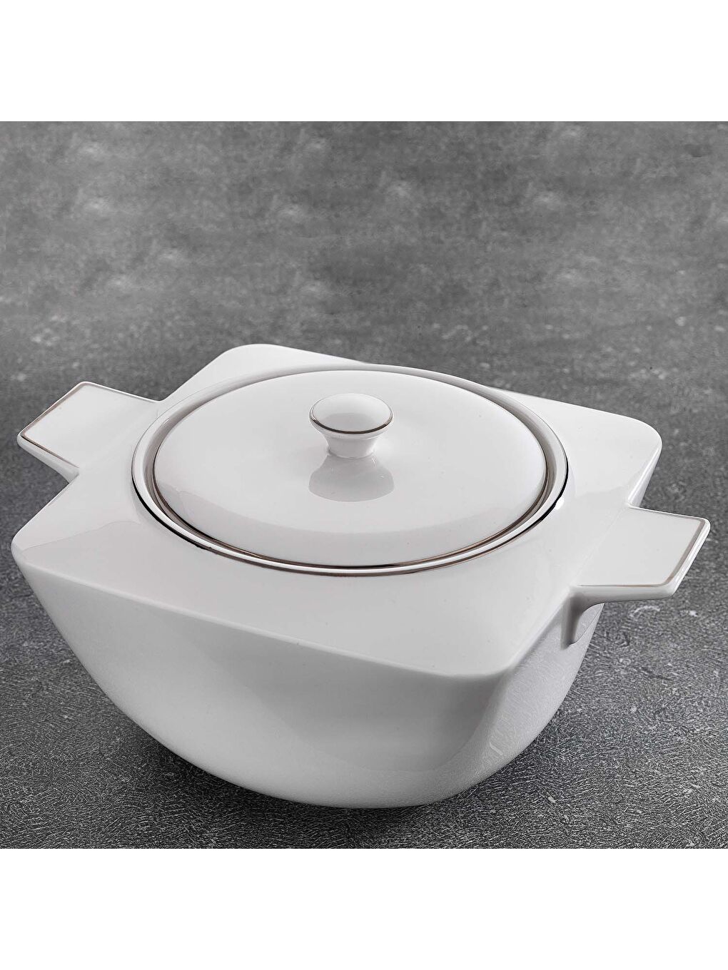 Gri Glamor Pure Yemek Takımı-60 Parça-Platin-8