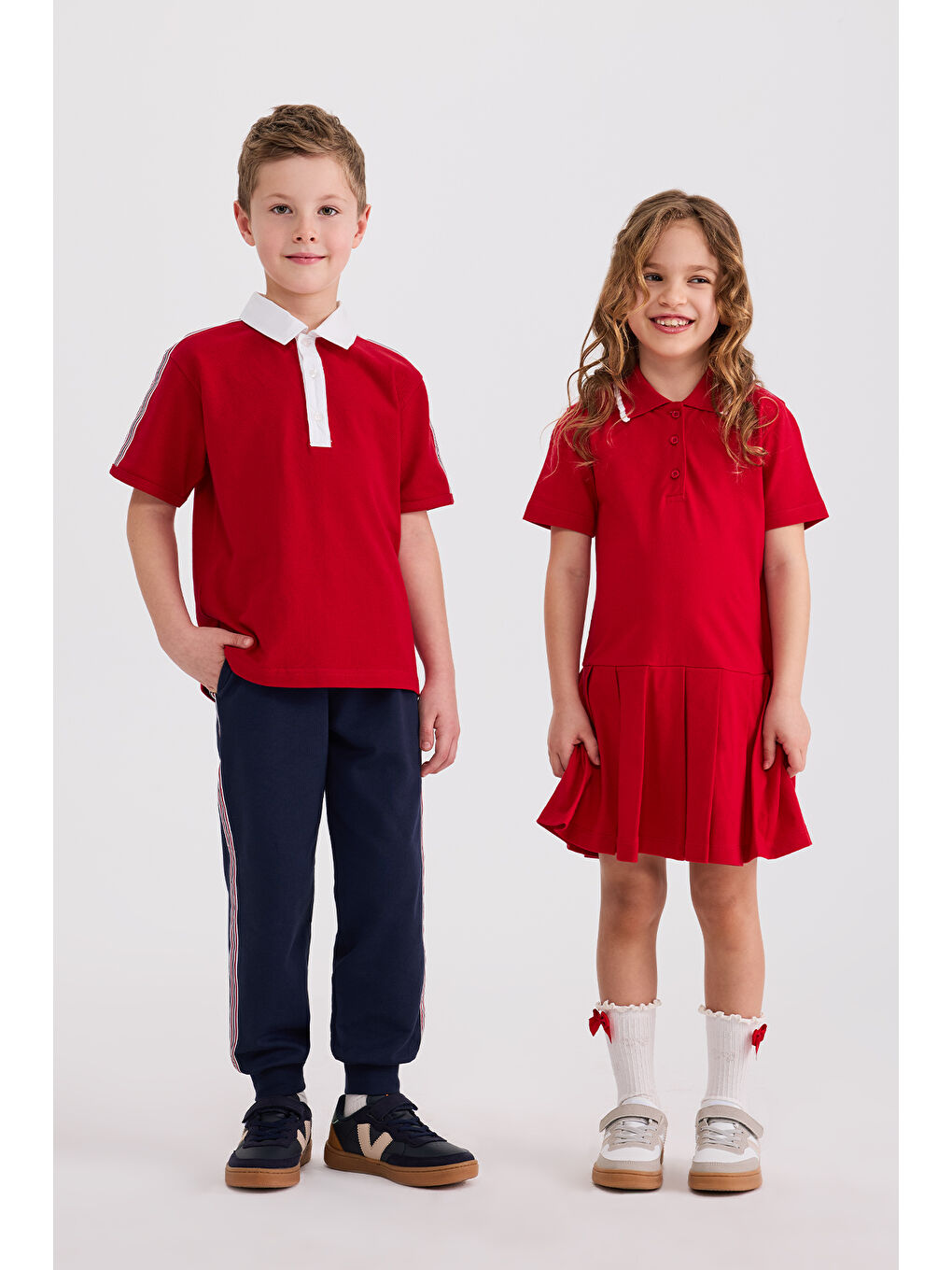 Kız Çocuk Örme Kırmızı Elbise-3