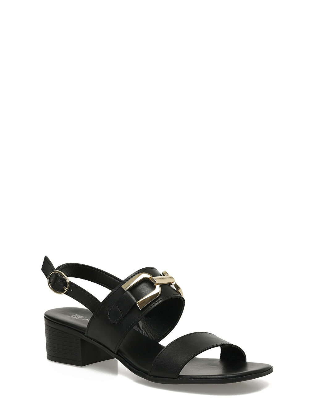 25S-198 5FX Siyah Kadın Topuklu Sandalet-1