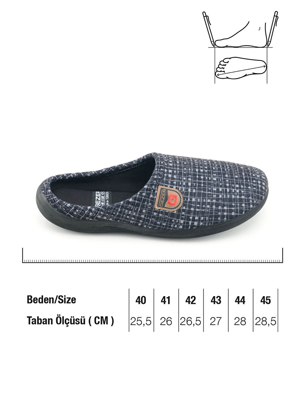 Siyah Erkek Kışlık PU Rahat Taban Ev Bahçe Gondol Terlik-1