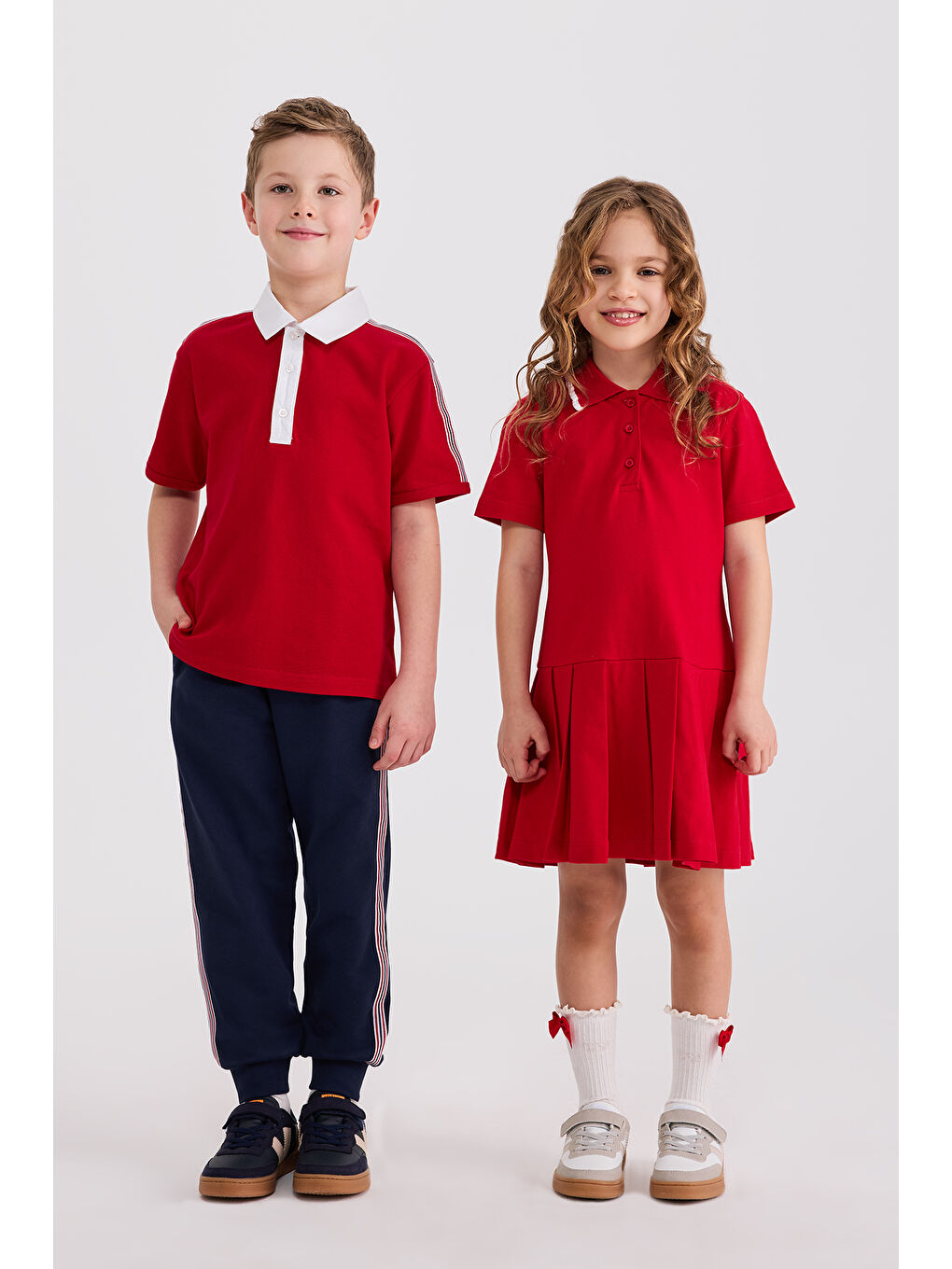 Kız Çocuk Örme Kırmızı Elbise-4