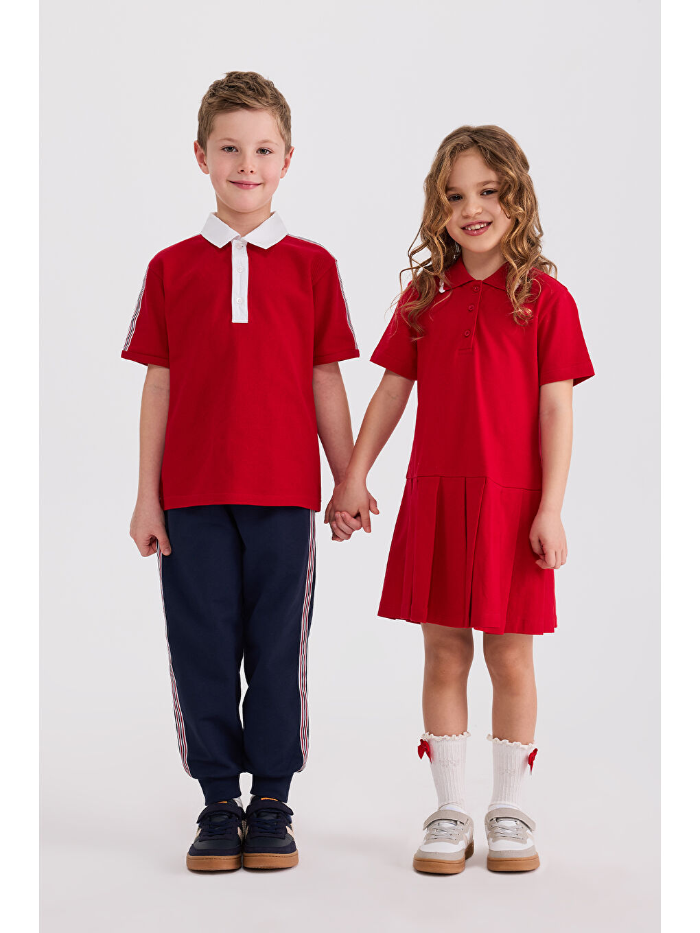 Kız Çocuk Örme Kırmızı Elbise-5