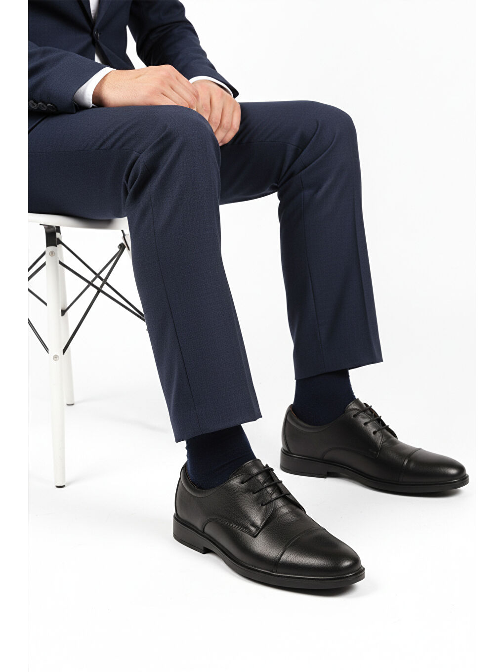 Siyah Bağcıklı Hakiki Deri Jel Taban Anatomik Erkek Klasik Ayakkabı 425 M