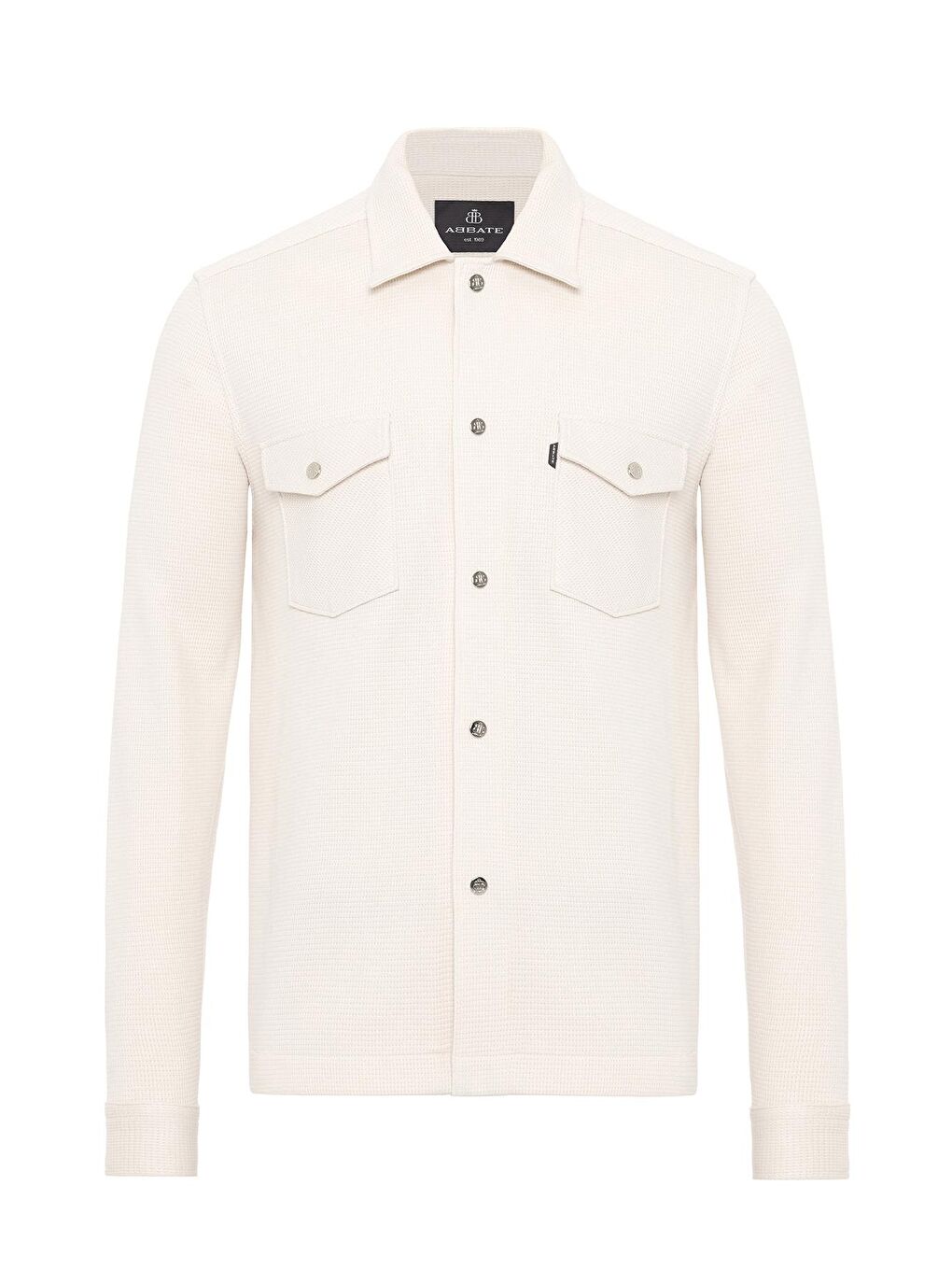 Urbano Armür Overshirt Pamuklu Oversize Fit Ekru Klasik Yaka Erkek Düz Gömlek-4