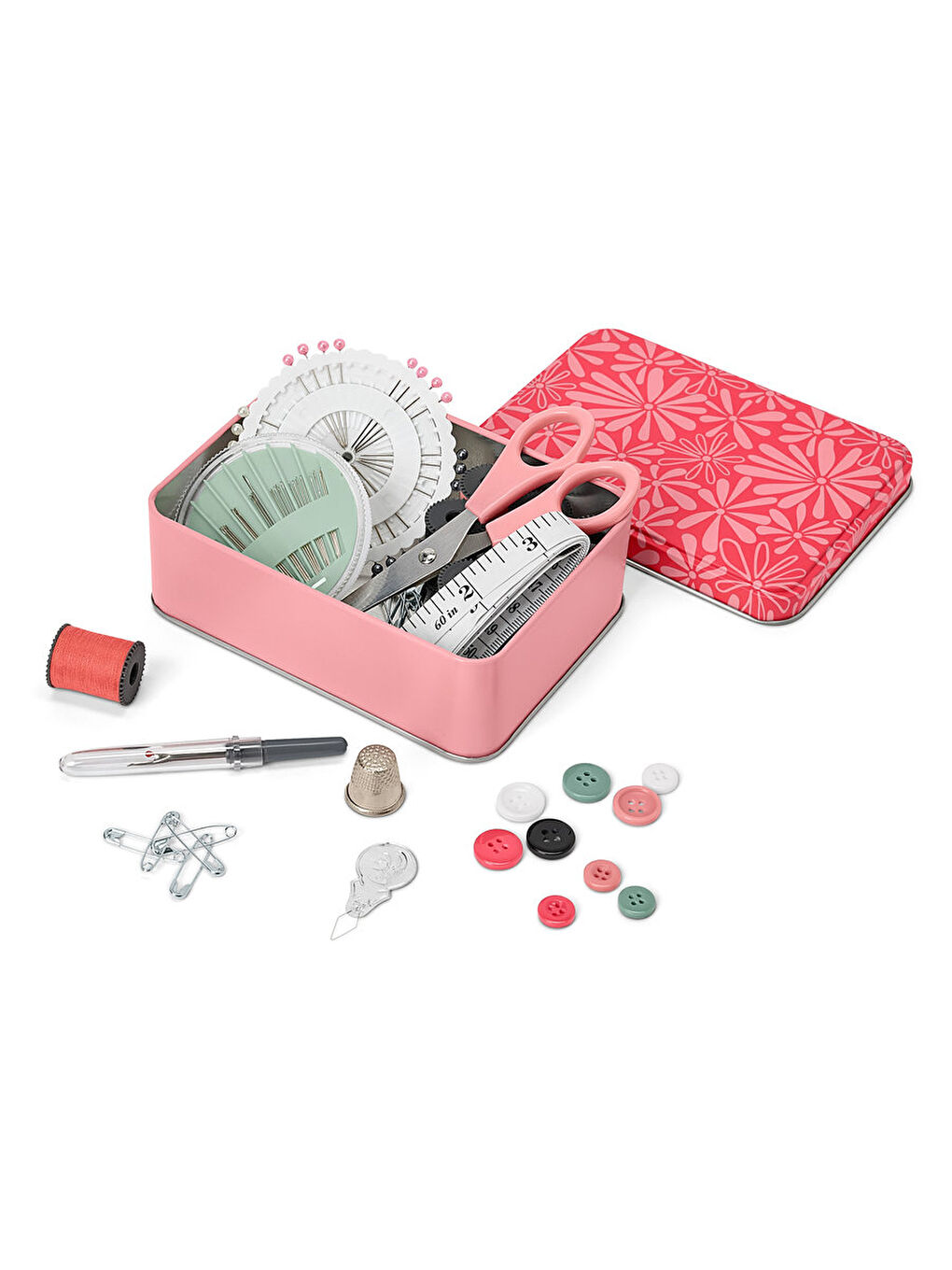 Renksiz Dikiş Seti, Metal Kutuda-1