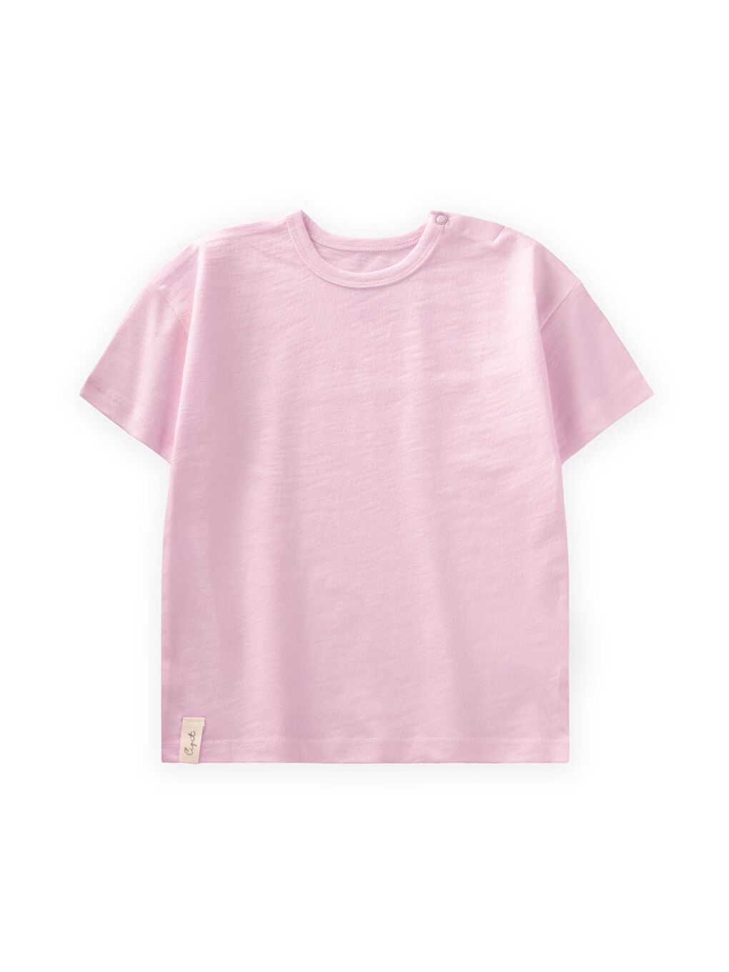Basic Bebe T-Shırt 0-3 Yaş Pudra Pembe