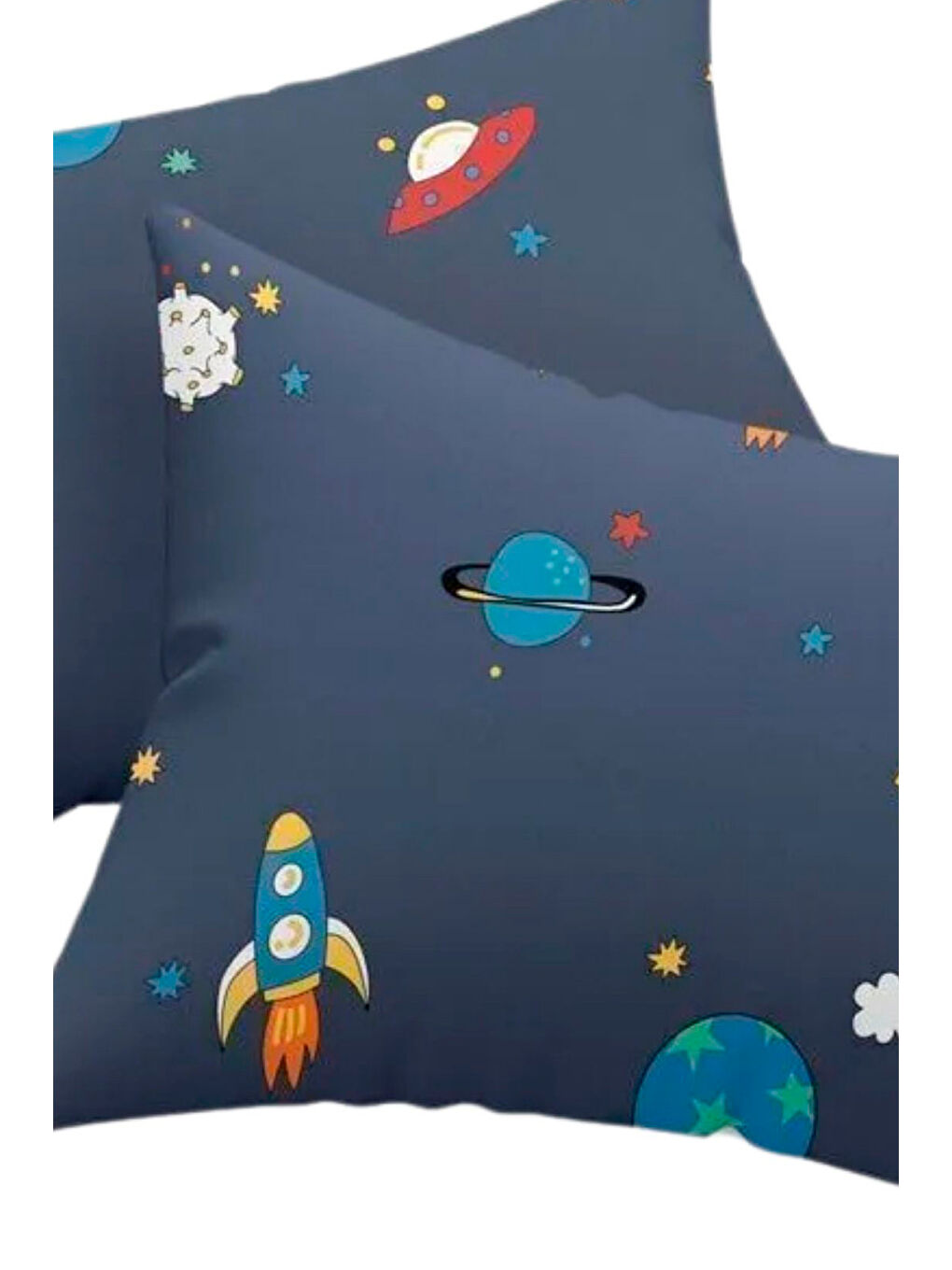 2li Yastık Kılıfı Uzay 50x70 cm Lacivert-2