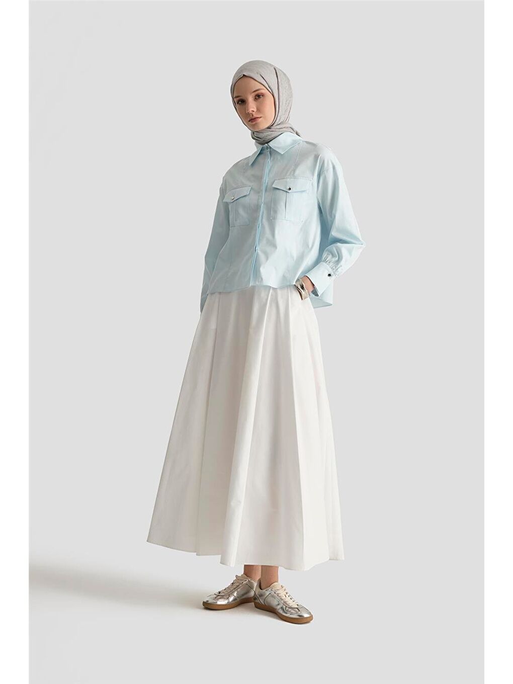 Kargo Cepli Gömlek 25Y3741 Bebe Mavi-1