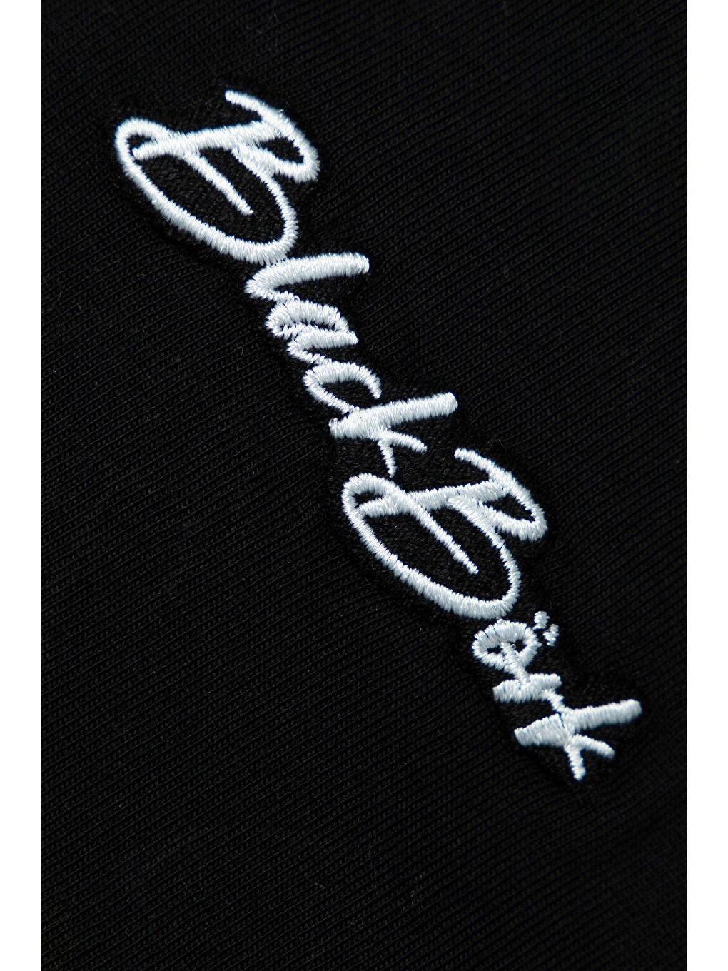 Nakışlı Oversize Siyah B-Shirt-1