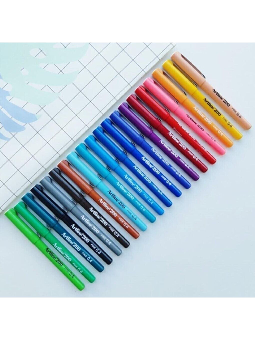 Artline 200 Fineliner 0.4 Mm Ince Uçlu Yazı Ve Çizim Kalemi 20 Renk (20 ADET KALEM)
