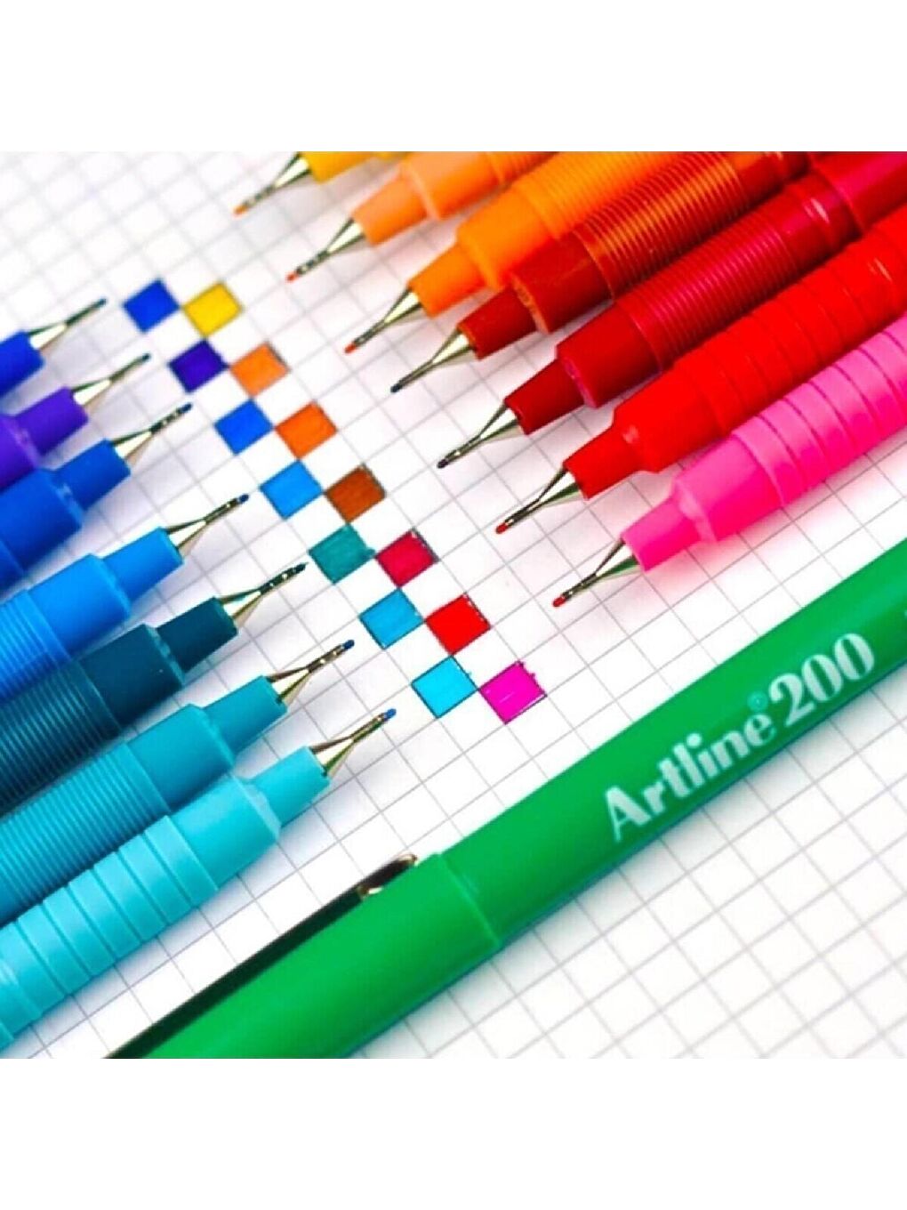 Artline 200 Fineliner 0.4 Mm Ince Uçlu Yazı Ve Çizim Kalemi 20 Renk (20 ADET KALEM) - 2