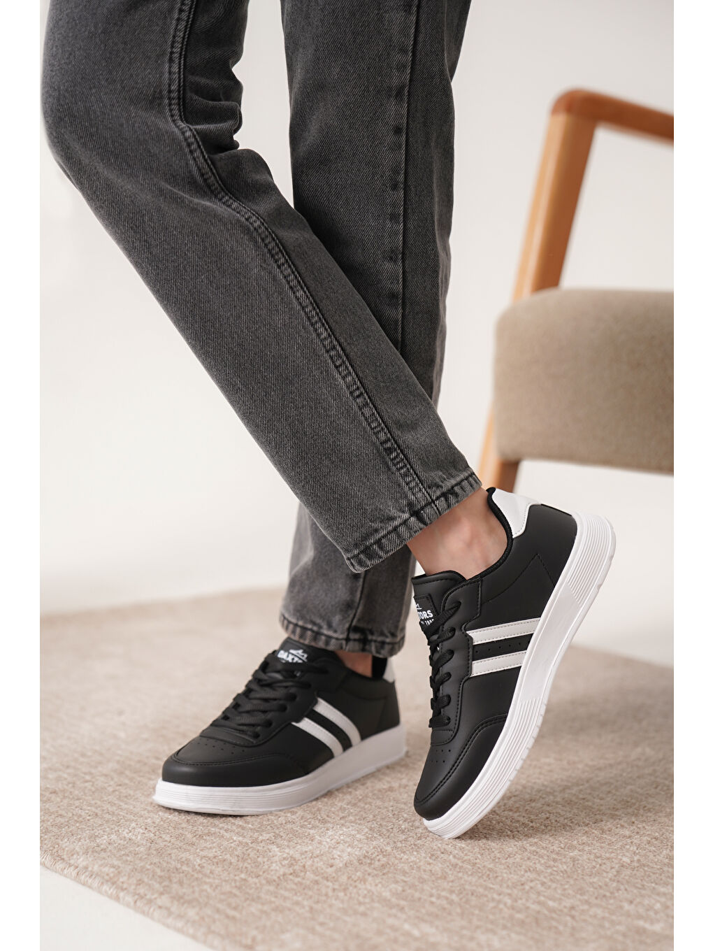 Siyah Daxors D163 Günlük Ortopedik Kadın Sneaker Spor Ayakkabı-1