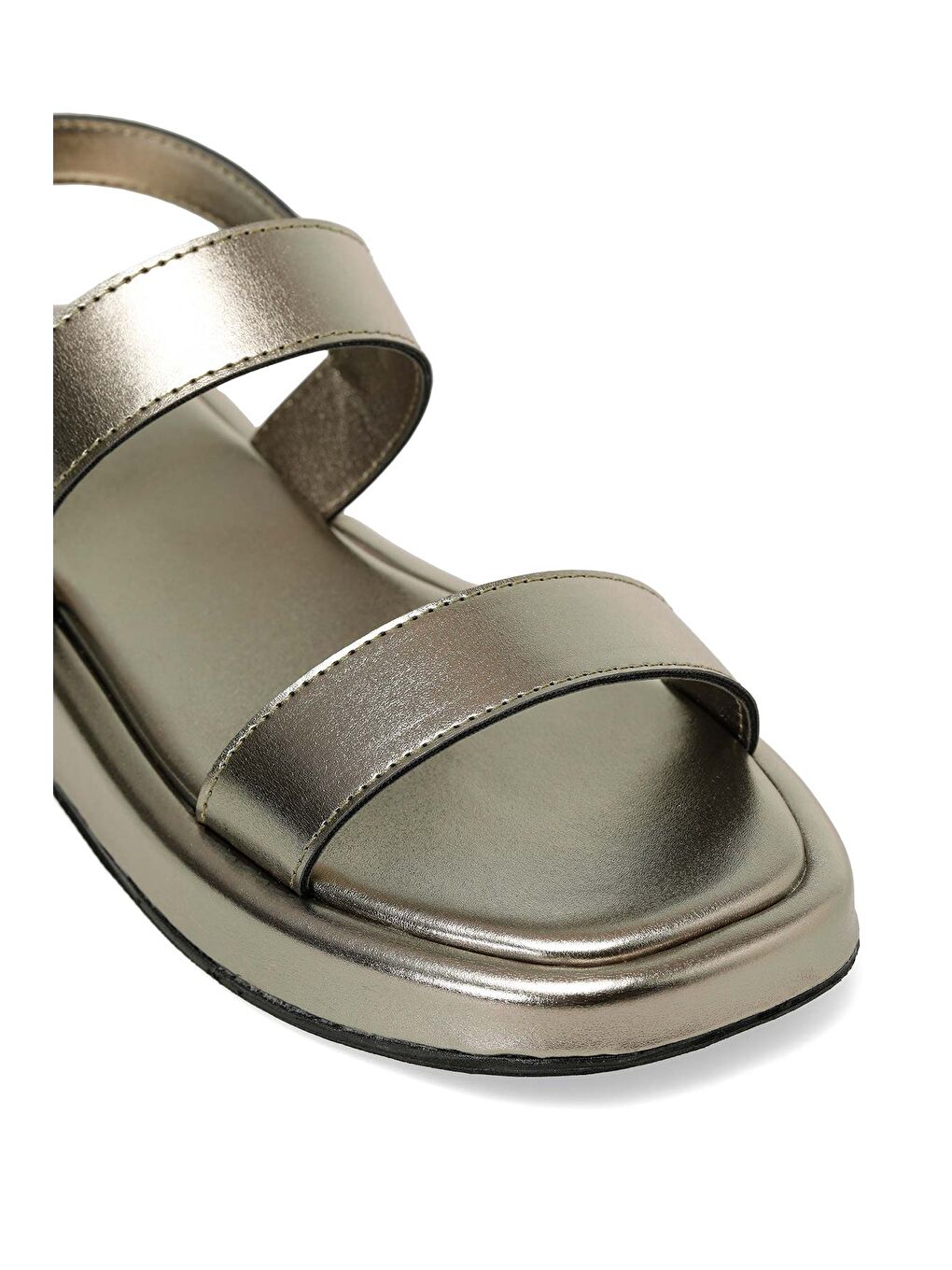 Gri 25S-215 5FX KURSUN Kadın Düz Sandalet-6