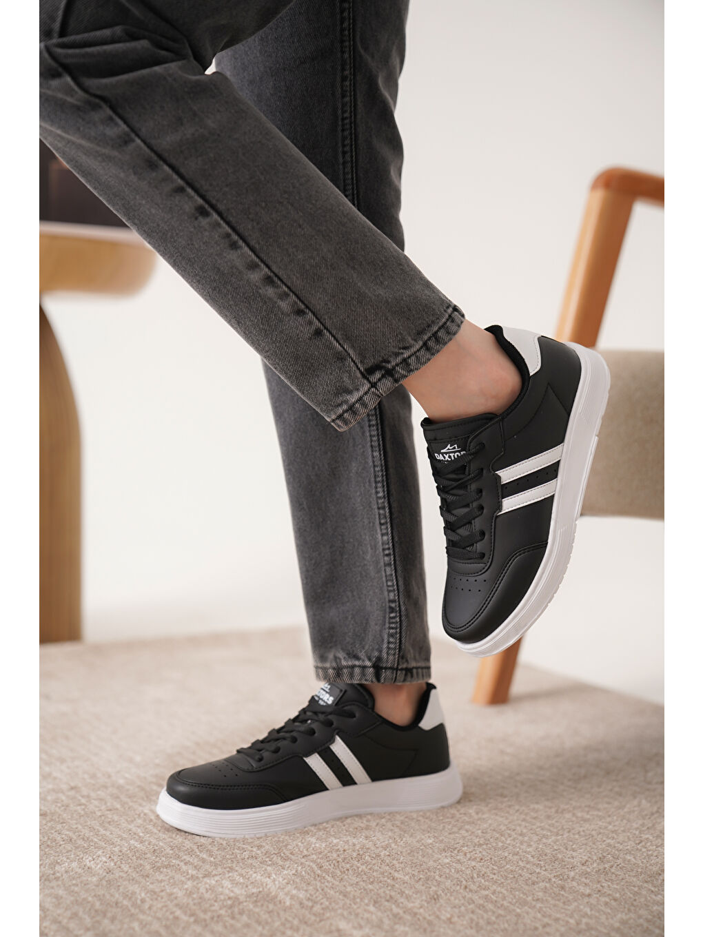 Siyah Daxors D163 Günlük Ortopedik Kadın Sneaker Spor Ayakkabı-2