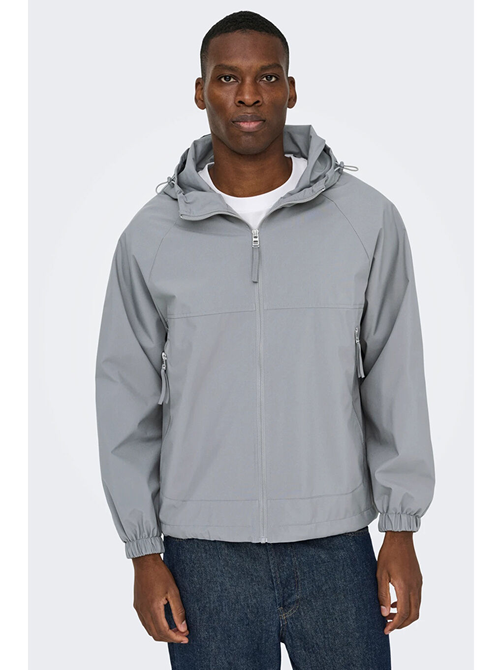 Gri Onssean Regular Fit Kapüşon Yaka Mont 22036737-3