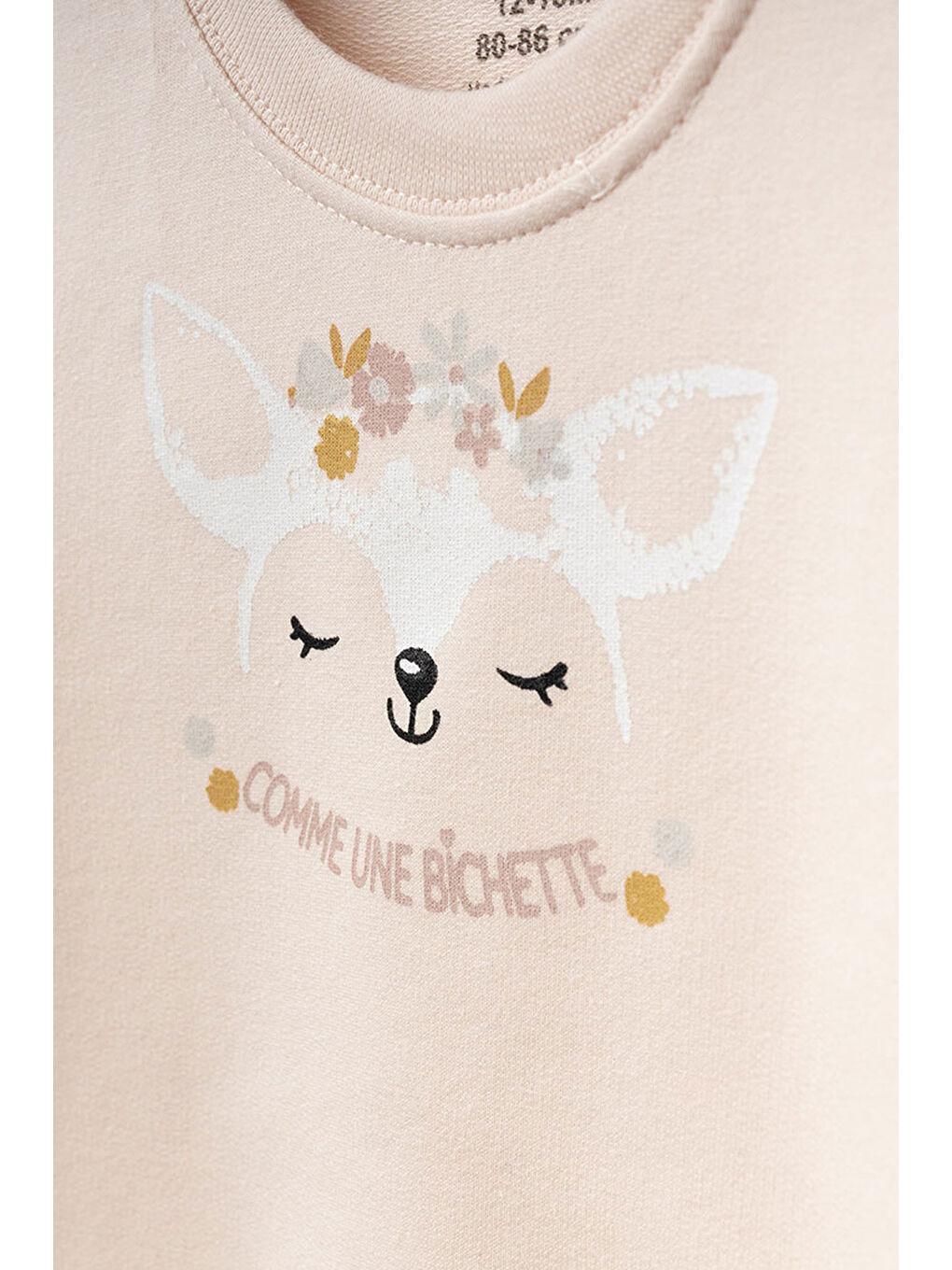Pembe Kız Bebek Animal Desenli Sweatshirt Pantolon 2 'li Alt Üst Bebek Takımı 3 Ay-36 Ay-1