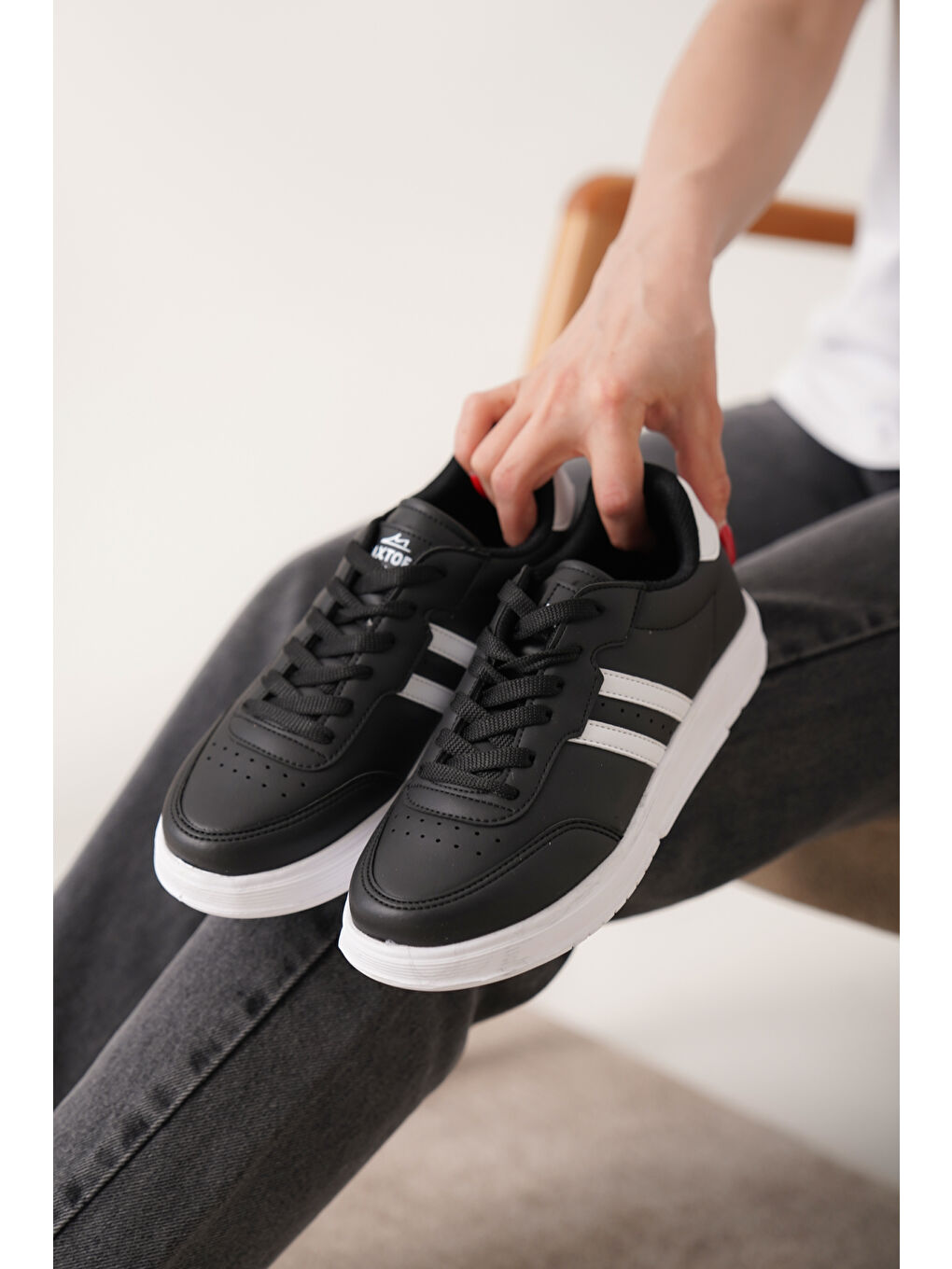 Siyah Daxors D163 Günlük Ortopedik Kadın Sneaker Spor Ayakkabı-4