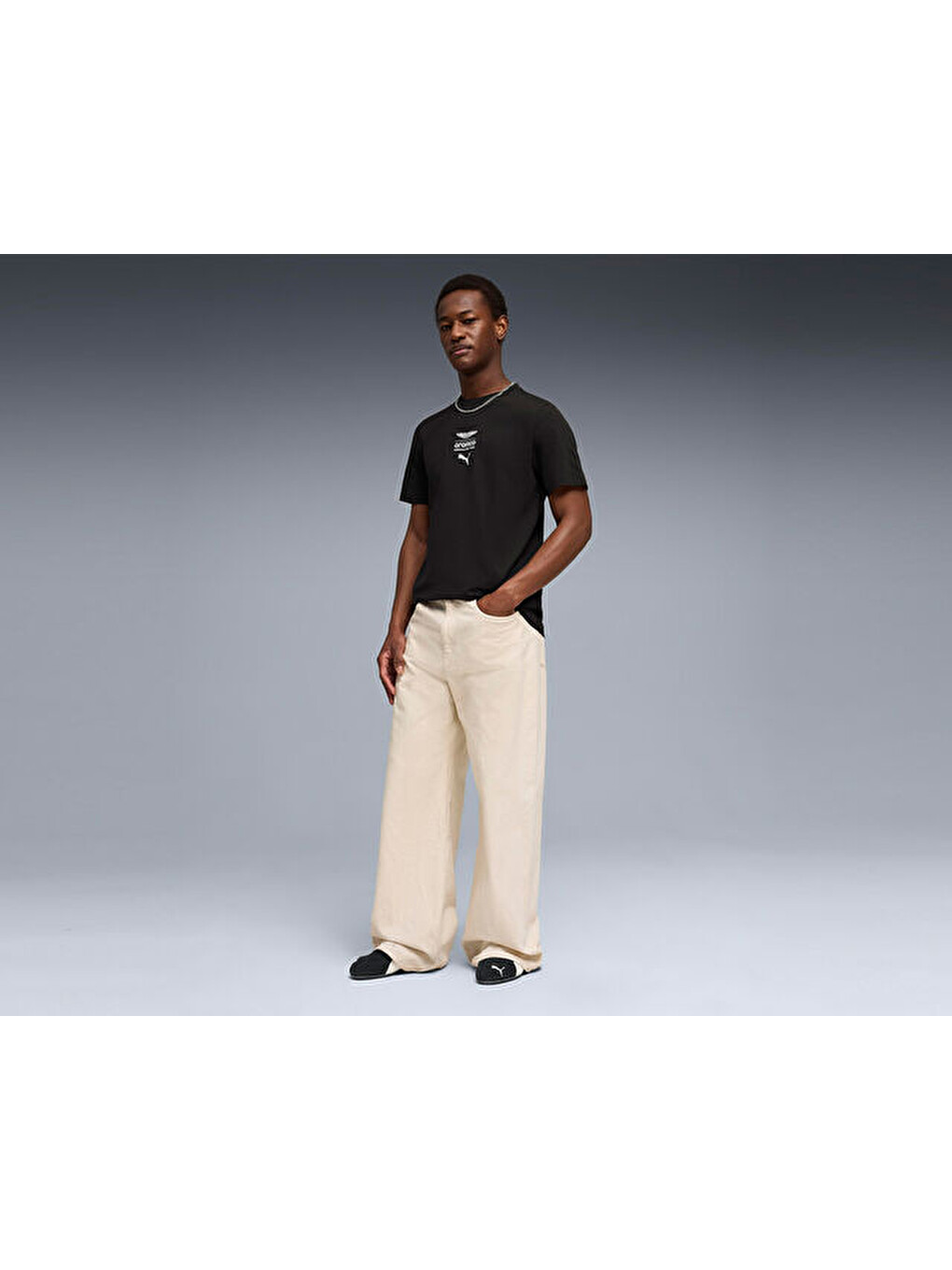 Amf1 Essential Logo Tee 1 Erkek Günlük Tişört 63539301 Siyah-4