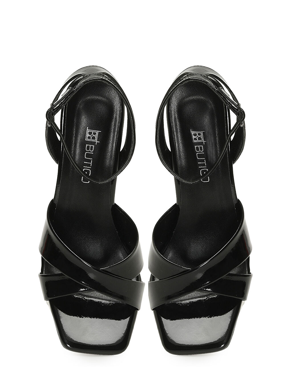 25S-278 5FX Siyah Kadın Topuklu Sandalet-3