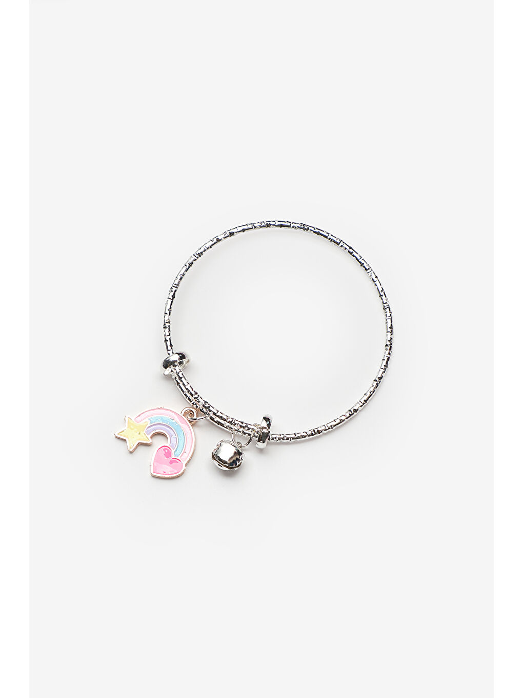 Karışık Çok Renkli Figürlü Zil Detaylı Kız Çocuk Ayarlanabilir Bileklik-1