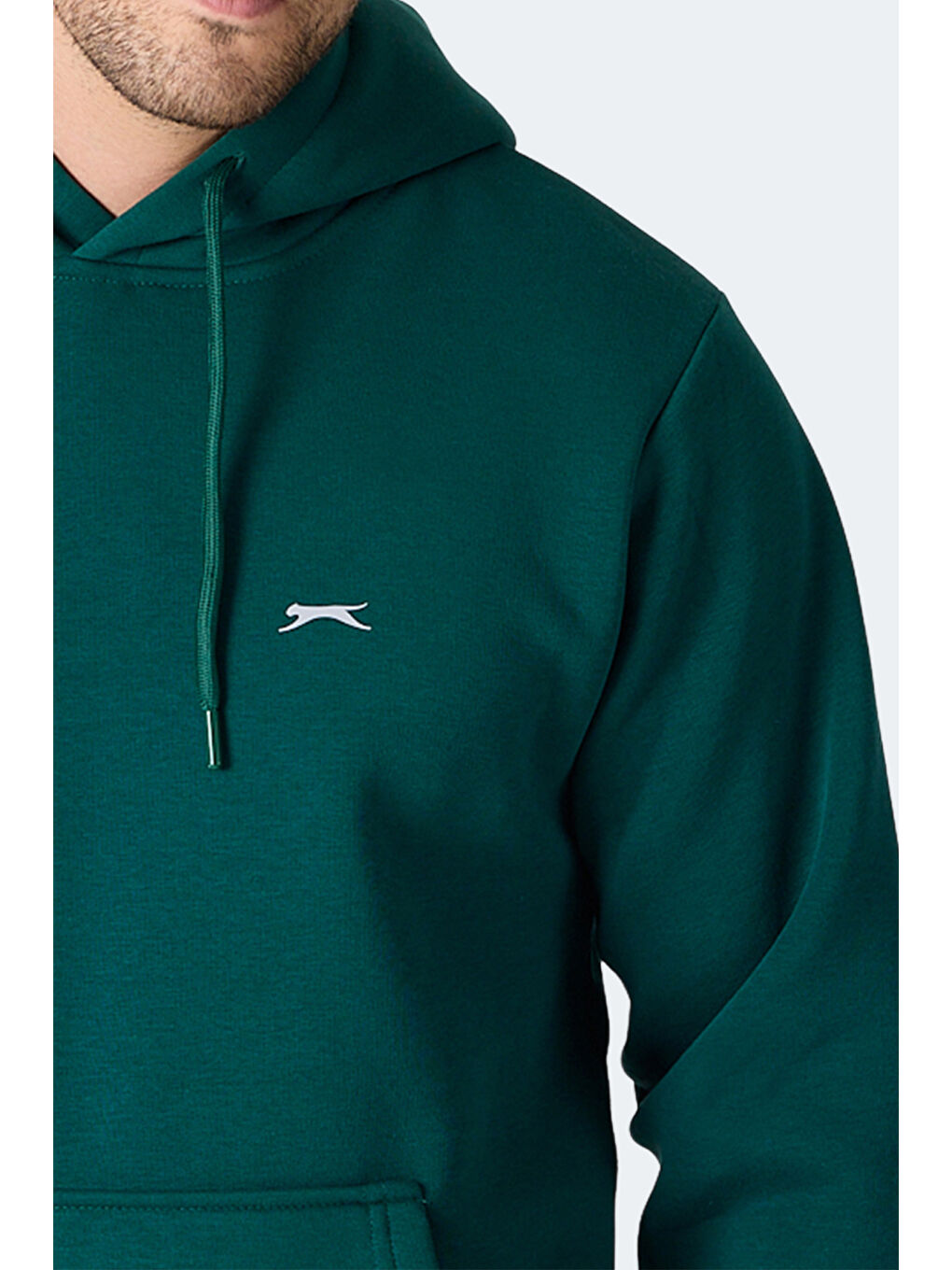 MOONLIGHT I Erkek Kapüşonlu Koyu Yeşil Sweatshırt-1
