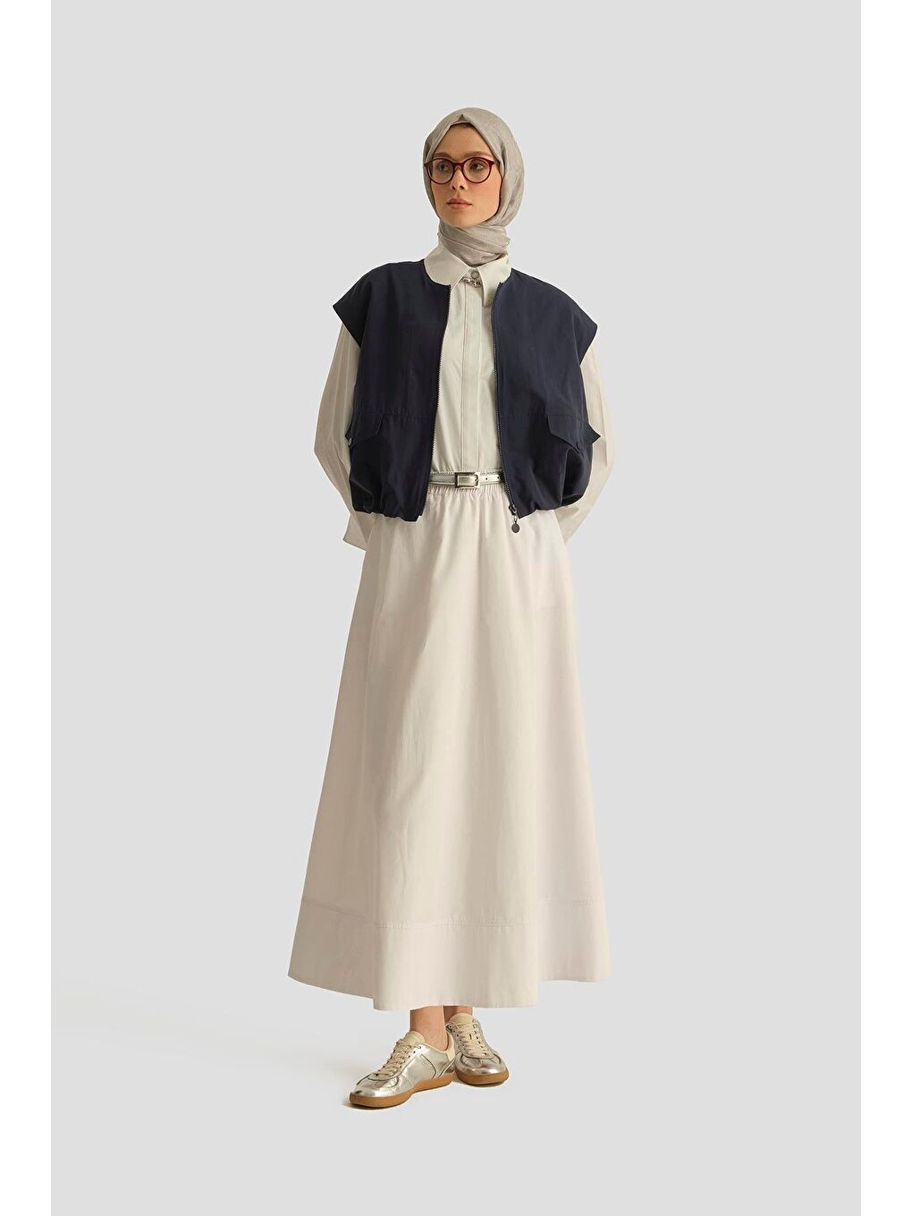 Pamuklu Etek 25Y1837 Optik Beyaz